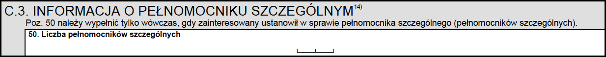Informacja o pełnomocniku szczególnym