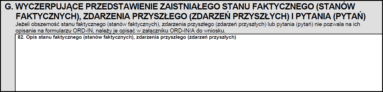 Wyczerpujące przedstawienie zaistniałego stanu faktycznego