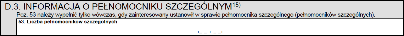 Informacja o pełnomocniku szczególnym