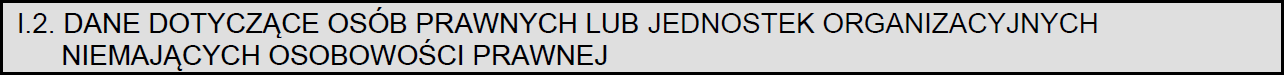 Elementy transgraniczne - dane dotyczące osób prawnych